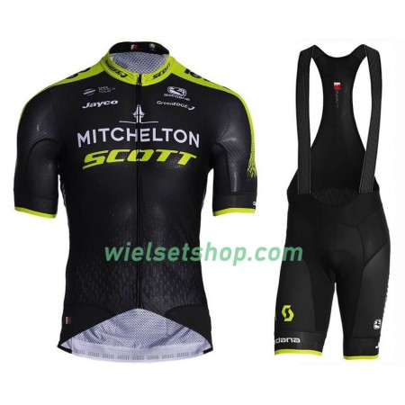 Fietskleding (Fietsshirt + Korte Koersbroek) 2019 Mitchelton-Scott N001